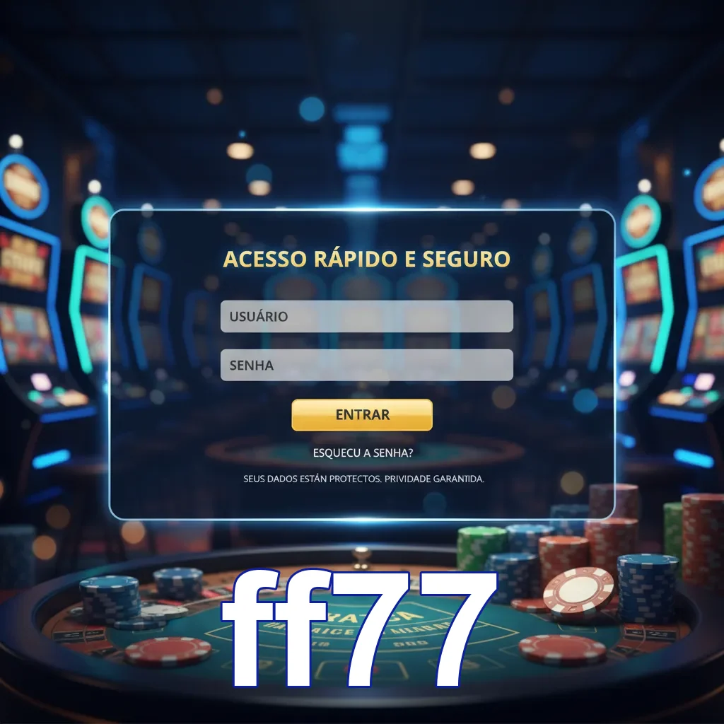 Jogador desfrutando serviços VIP no app ff77